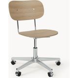Co Ayarlanabilir Ahşap Ofis Sandalyesi - Ergonomik Meşe Tasarım - Naturel Ahşap