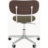 Co Deri Ofis Sandalyesi Ayarlanabilir Ergonomik - Ceviz - Yeşil