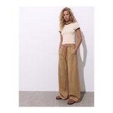 Co Kadın Relaxed Fit Lastikli Süet Pantolon
