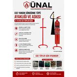 Co2 Yangın Söndürme Tüpü Ayaklığı Ve Askısı 5 10 Kg Karbondioksitli Yangın Tüpü Duvar