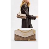 Coach Klare Envelope Crossbody Kadın Çanta Logolu Krem