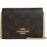 Coach Mini Wallet On A Chain Zincir Askılı Mini Çanta - Acı Kahve