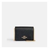 Coach Mini Wallet On A Chain Zincir Askılı Mini Çanta - Siyah