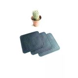 Coaster Kare Bardak Altlığı Vegan Deri Siyah Pebble ( 1 Adet)