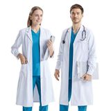 CoatCool Laboratuvar önlüğü, pamuk, kadın, erkek, önlük, beyaz, düğmeli doktor önlüğü, 3 cepli, uzun kollu, laboratuvar mantosu, kimya önlüğü, iş kıyafeti, doktor mantosu, koruyucu kıyafet,