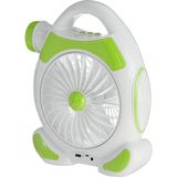 Cob Çok Fonksiyonlu USB Şarjlı Fener + Fan - Yeşil