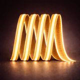Cob Şerit Led 12V 5 Metre 216 Led/M Amber Işık Cob Led Strip Şerit Aydınlatma Vitrin