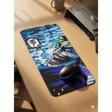 Çobanoğlu Joker Tasarım Large Gaming Mouse Pad 70X30 cm Kaymaz Taban Dikişli Kenar Masa Matı - Siyah - Kırmızı