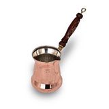 Cobper Premium Collection Roman Bakır Cezve 550ml Ahşap Kulp Kırmızı