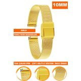 COBRA 10mm Fossil-Welder-Casio-Seiko-Omega-Armani Saat Uyumlu İnce Metal Hasır Saat Kordonu INCHSR10