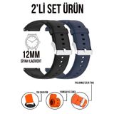 COBRA 12mm Fossil-Welder-Casio-Seiko-Omega-Armani Saat Uyumlu Silikon Saat Kordonu Kayışı A7212MM