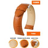COBRA 16mm Fossil-Welder-Casio-Seiko-Omega-Armani Saat Uyumlu Deri Saat Kordonu Kayışı PUCRC16MM