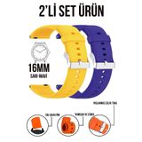 COBRA 16mm Fossil-Welder-Casio-Seiko-Omega-Armani Saat Uyumlu Silikon Saat Kordonu Kayışı A7216MM