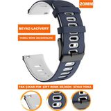 Cobra 20 mm Fossil-Welder-Casio-Seiko-Omega-Armani Saat Uyumlu Silikon Saat Kordonu Kayışı A5620MM - Lacivert