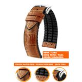 COBRA 20mm Fossil-Welder-Casio-Seiko-Omega-Armani Saat Uyumlu Deri Silikon Saat Kordonu Kayışı DS20MM