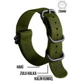 COBRA 20mm Fossil-Welder-Casio-Seiko-Omega-Armani Saat Uyumlu Zulu Nato Tekstil Saat Kordonu ZULU-20MM