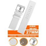 COBRA 22mm 24mm 26mm 27mm 28mm 29mm 30mm 32mm Diesel Saat Uyumlu Beyaz Renk Deri Saat Kordonu DZB