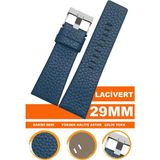 Cobra 22MM 24MM 26MM 27MM 28MM 29MM 30MM 32MM Diesel Saat Uyumlu Lacivert Renk Deri Saat Kordonu Dzs - 29 mm