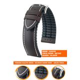COBRA 22mm Fossil-Welder-Casio-Seiko-Omega-Armani Saat Uyumlu Deri Silikon Saat Kordonu Kayışı