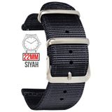 COBRA 22mm Fossil-Welder-Casio-Seiko-Omega-Armani Saat Uyumlu Nato Tekstil Kumaş Saat Kordonu NTCFT22