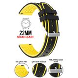 COBRA 22mm Fossil-Welder-Casio-Seiko-Omega-Armani Saat Uyumlu Silikon Saat Kordonu Kayışı A5522