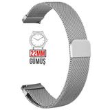 COBRA 22mm Fossil-welder-casio-seiko-omega-armani Uyumlu Mıknatıslı Hasır Metal Saat Kordonu Mıkhsr22