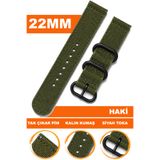 COBRA 22mm Saatlerle Uyumlu Premium Nato Kumaş Tekstil Saat Kordonu Kayışı F39XWDB-AH
