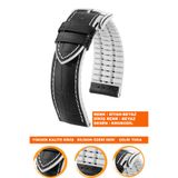 COBRA 22mm Uyumlu Fossil-Welder-Casio-Seiko-Omega-Armani Saat Uyumlu Deri Silikon Saat Kordonu Kayışı