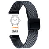 COBRA 24mm Fossil-Welder-Casio-Seiko-Omega-Armani Saat Uyumlu Kalın Metal Hasır Saat Kordonu KLNHSR24