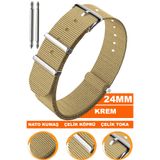 COBRA 24mm Fossil-Welder-Casio-Seiko-Omega-Armani Saat Uyumlu Nato Tekstil Kumaş Saat Kordonu NTTEK34