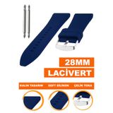 COBRA 28mm Saat Uyumlu Silikon Saat Kordonu Kayışı A3628MM