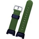 Cobra Casio Sgw 100 Saat Uyumlu Haki Renk Kumaş Tekstil Saat Kordonu Kayışı