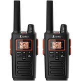 Cobra RX380 Walkie Talkies - Şarj Edilebilir, 40 Önceden Ayarlanmış Kanal, Uzun Menzilli 8 KM İki Yönlü Telsiz Seti (2'li Paket), Siyah