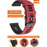Cobra Samsung Galaxy Watch 4 5 5 Pro 6 40MM-42MM-44MM-46MM Uyumlu 20MM Silikon Saat Kordonu Kayışı A5620MM - Bordo