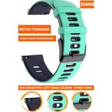 Cobra Samsung Galaxy Watch 4 5 5 Pro 6 40MM-42MM-44MM-46MM Uyumlu 20MM Silikon Saat Kordonu Kayışı A5620MM - Turkuaz