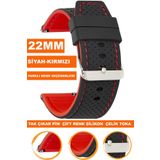COBRA Xiaomi Mi Watch S1-S2 Yuvarlak Kasa Uyumlu 22mm Silikon Saat Kordonu Kayışı A5422MM