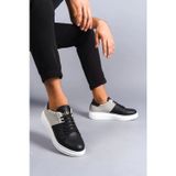 Cocco Cross Slw151 Boost Bağcıklı Cilt Süet Erkek Günlük Sneaker Ayakkabı Csbt - Siyah/Gri
