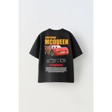 Coccolin Şimşek Mcqueen Çocuk Oversize T-Shirt Tişört - 0-Siyah - 5 Yaş