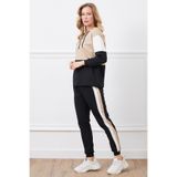 CoccoModa Eşofman Takımı Sweatshirt Jogger - sütlü kahve fit Şardonlu Kapüşonlu