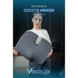 Coccyx Ortopedik Oturma Minderi - Visco Kuyruk Sokumu Minderi Hemeroid 44X36X9,5 - Füme