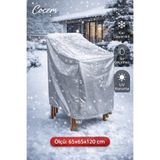 COCEM Gri Bahçe Mobilya Brandası 65x65x120 cm – Su Geçirmez UV Korumalı Kar Yağmur Dayanıklı Kılıf