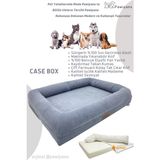 Coch Box Üst Kalite Köpek Yatağı Süngerli Sıvı Geçirmez Alezli. %100 Elyaflı. 2 Fermuarlı - 81 x 107 cm - Lacivert