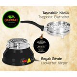 Coco Night Taşınabilir Közlük, Közmatik Nargile, Nargile Kömürü, Nargile Koz Yakma, Köz Ocagı - Siyah