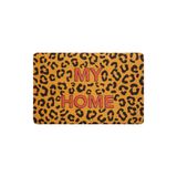 CocoJoy PJ010A Leopar My Home Desenli Kalın Kaymaz Taban Nem Alıcı Şık Tasarım Kapı Önü Paspası