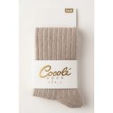 Cocole Socks Kız Bebek Külotlu Çorabı - Pamuklu Bej Derby Çizgili 0-24 Ay - 12-18 Ay