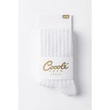 Cocole Socks Kız Bebek Külotlu Çorabı - Pamuklu Beyaz Derby Çizgili 0-24 Ay