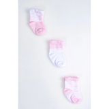 Cocole Socks Kız Çocuk Soket Çorabı 3’lü Set – Pamuklu Fırfırlı Bilekli & Çizgili Desenli - 5-6 Yaş - Çok Renkli