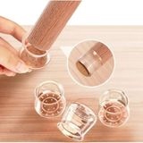 Cocoloco Home 8 Adet 3-3,8 cm Keçeli Şeffaf Silikon Sandalye Ayak Koruyucu Seti Büyük Boy Kaymaz