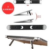 Cocoloco Home Laptop Standı 2 Kademeli Yükseltme Ayarlı Katlanabilir ve Yapışkanlı Siyah