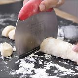 Cocoloco Home Paslanmaz Çelik Ölçülü Hamur Kesme Aparatı Kesici Kazıyıcı Pasta Şekillendirme Spatulası